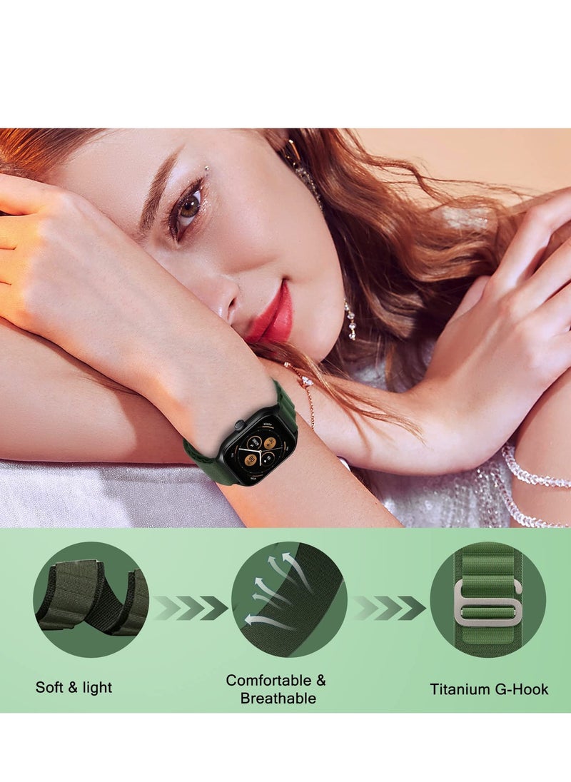 Generic 20mm Stretch Nylon Metal Alpine Loop Woven Strap For  Oraimo OSW16- Smart Watch - Green  - Image 3