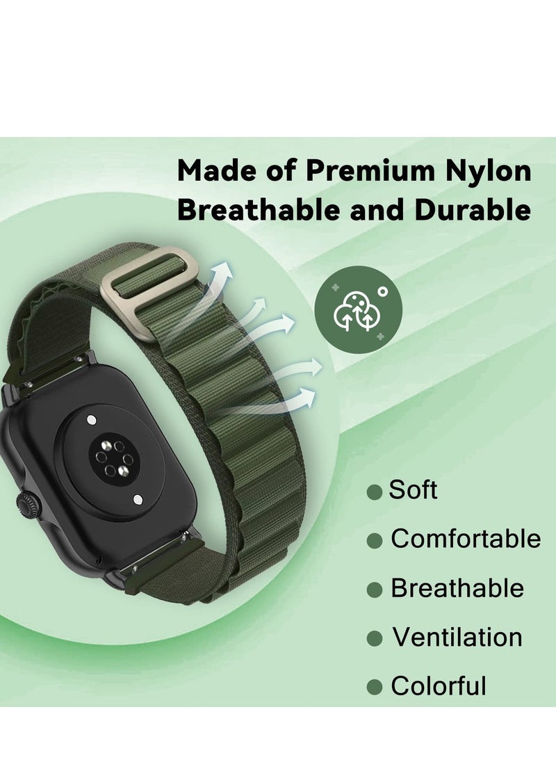 Generic 20mm Stretch Nylon Metal Alpine Loop Woven Strap For  Oraimo OSW16- Smart Watch - Green  - Image 2