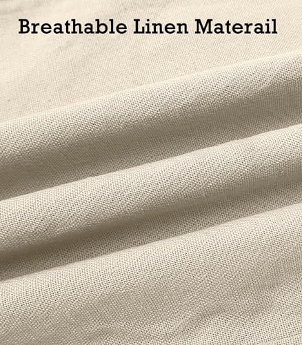 ZMPSIISA Women High Waisted Cargo Pants Wide Leg Casual Linen 6 Pockets Combat Military Trousers(Classic Khaki Linen,Small) - Image 4