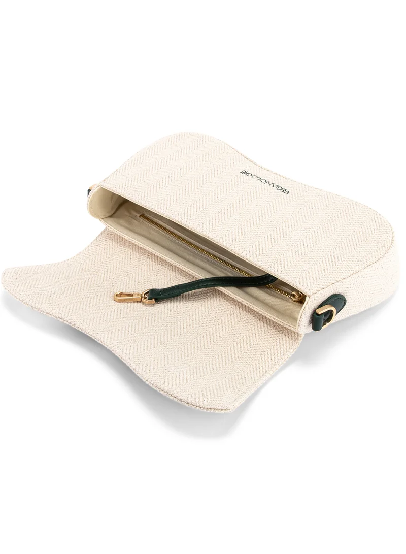 Veganologie Marra Shoulder Bag in Green Made from 0.5 Bamboo Stems