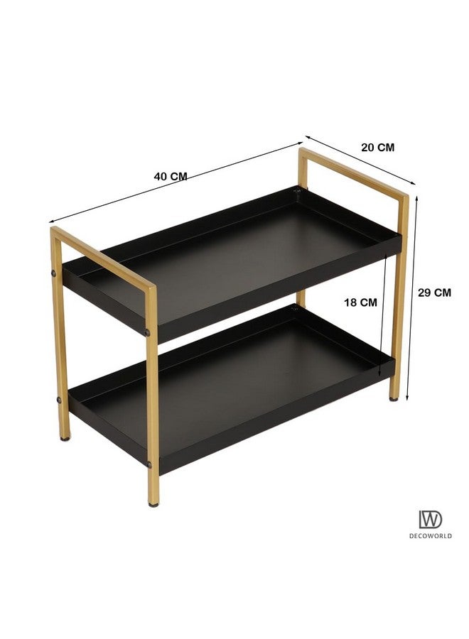 DECOWORLD Metal || 2 Tier Multipurpose Countertop Organizer Rack || Multishelf Storage Stand For Kitchen, Bathroom Or Dressing Table|| Spice Rack,Cosmetics Organizer Or Bathroom Organizer - Image 4