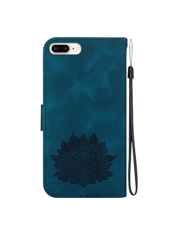 S-TOP Case For iPhone 8 Plus / 7 Plus Lotus Embossed Leather Phone Case - Image 3