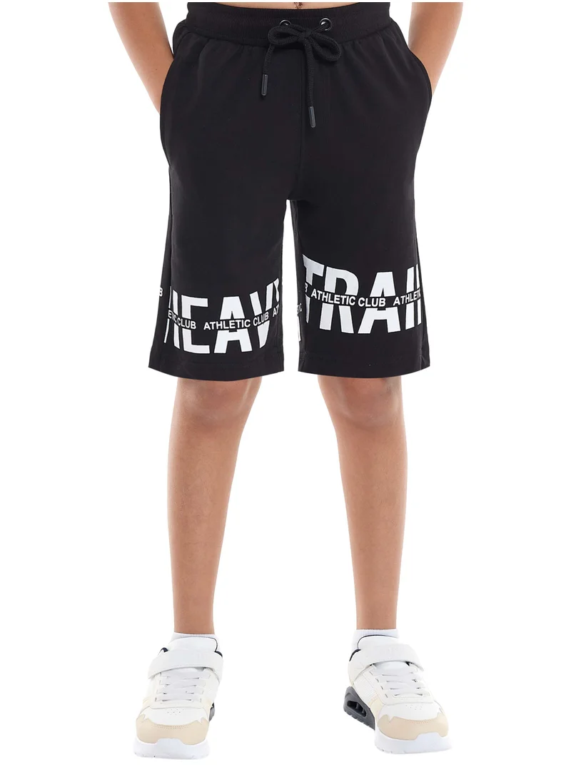 victor and jane Victor and Jane Sr Boys' Slogan Print Set - Black