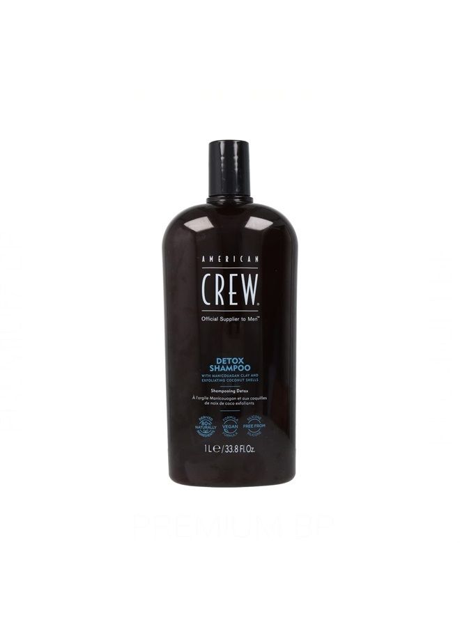 AMERICAN CREW Detox Shampoo for Men by American Crew, Naturally Derived, Vegan Formula, Citrus Mint Fragrance, 33.8 Fl Oz - Image 1