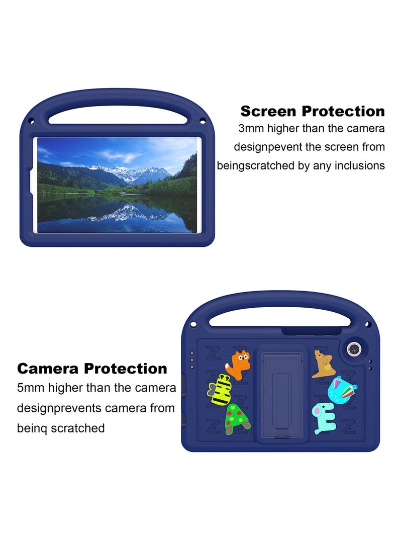 جراب حماية للأطفال مقاوم للصدمات مع حزام كتف وحامل، متوافق مع سامسونج تاب A11 (2025) وجالاكسي تاب A9 (8.7 بوصة) (SM-X115N) (2023). - Image 5