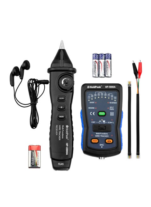 Network Cable Tester Tone Generator Probe Kit Black