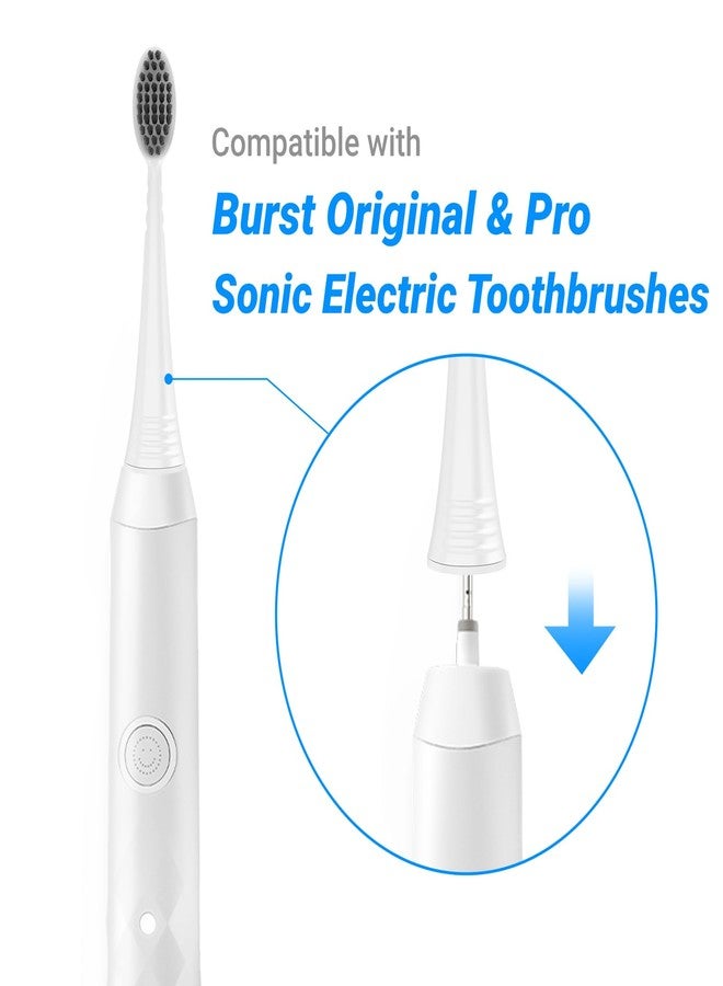 فريفيل رؤوس فرشاة بديلة لفرش الأسنان الكهربائية Burst Original و Pro Sonic، 5 قطع مع أغطية للسفر، لون أبيض للبالغين - Image 2