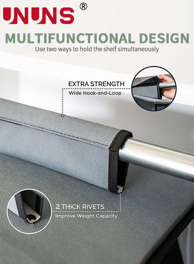 UNUNS Hanging Closet Organizer and Storage Shelves - Wardrobe Clothes Organizer for Closet, Storage Organizer - Hanging Shelves for Closet Organization, Closet Shelf Organizer with Drawers - Image 4