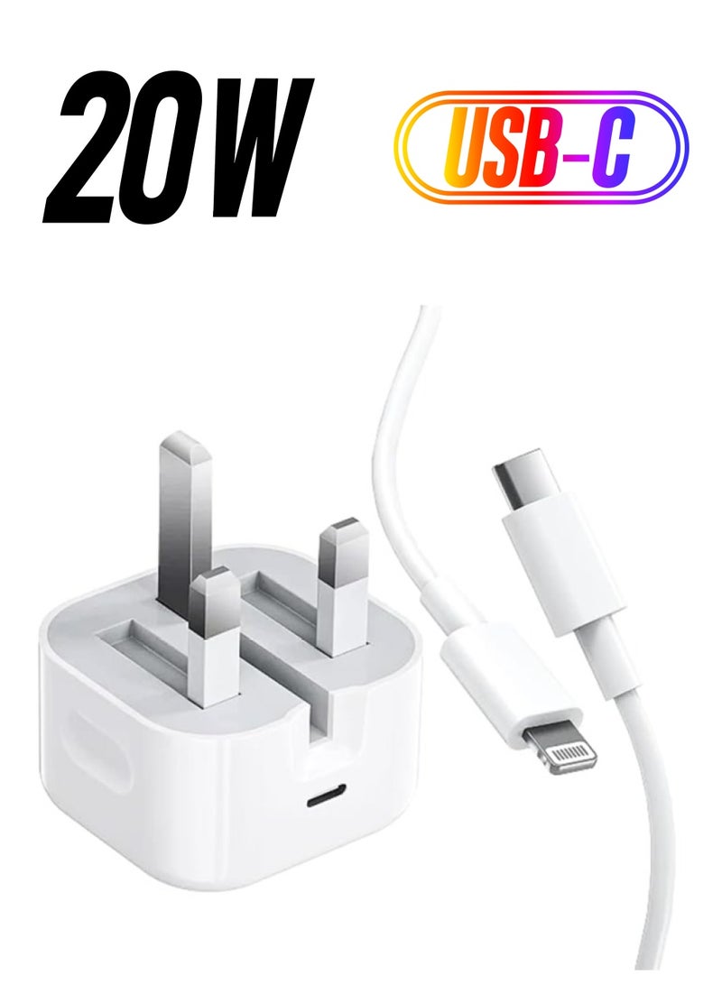 Rabos Original 20W USB-C Power Adapter with lightining cable For iPhone  - Image 2