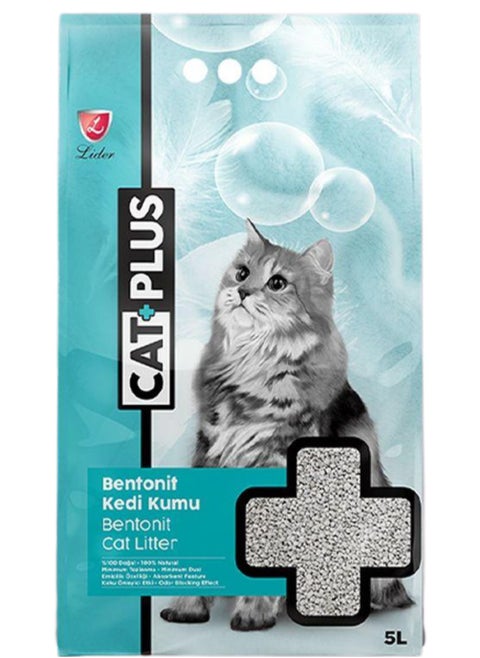 CatPlus High Performance Absorption And Clumping Unscented Cat Litter , Suitable For Sensitive Cats 5L