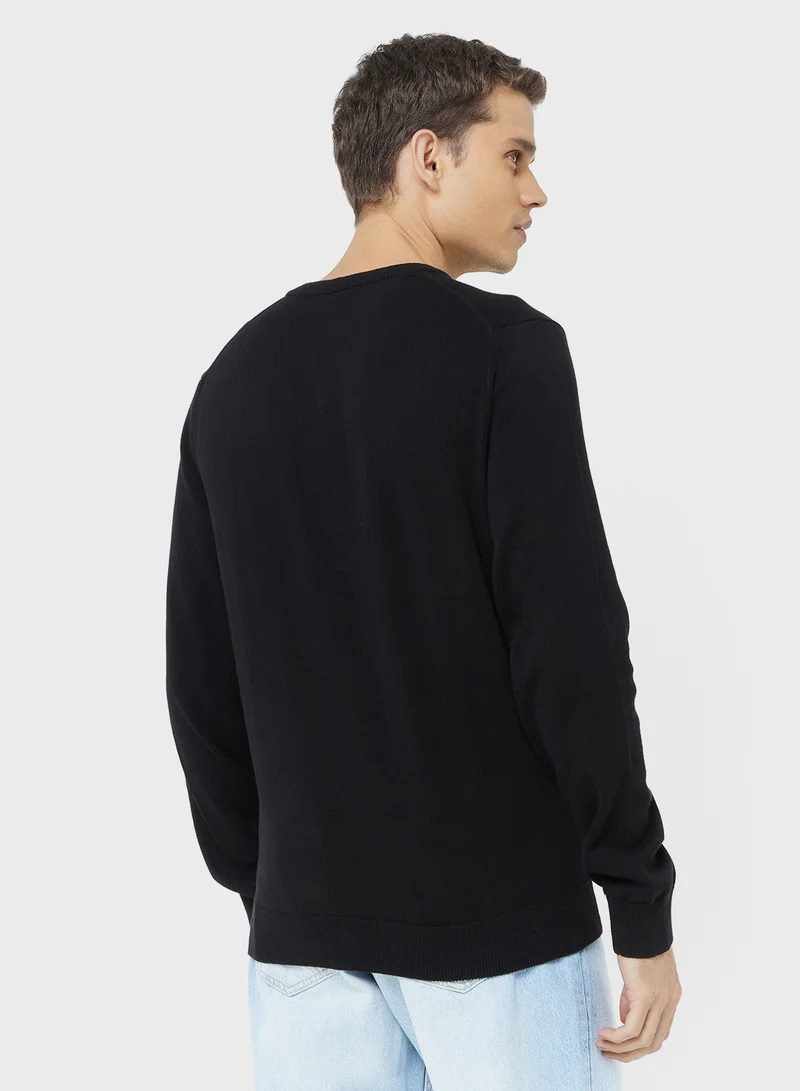 لاكوست Monochrome V Neck Sweater