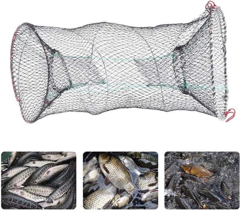 FASJ Fishing Bait Trap - Portable Folded Cast Net for Crayfish, Crab, and Lobster - Image 2