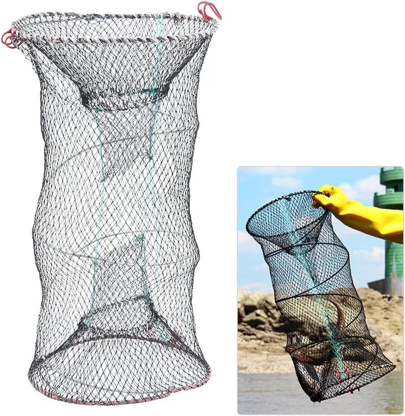 FASJ Fishing Bait Trap - Portable Folded Cast Net for Crayfish, Crab, and Lobster - Image 1