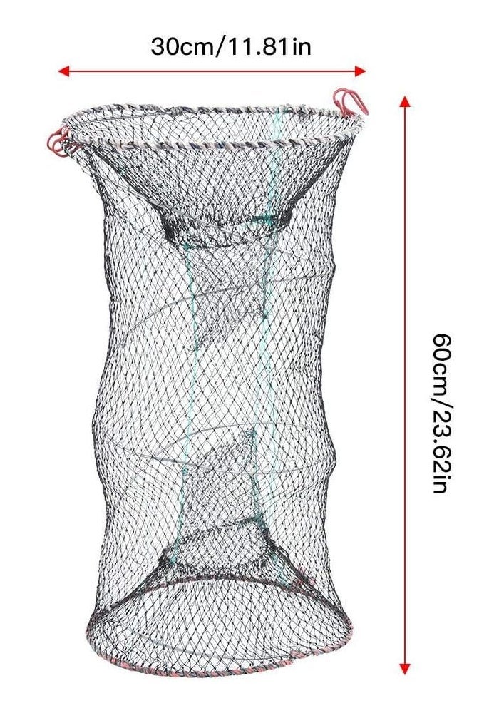 FASJ Fishing Bait Trap - Portable Folded Cast Net for Crayfish, Crab, and Lobster - Image 2