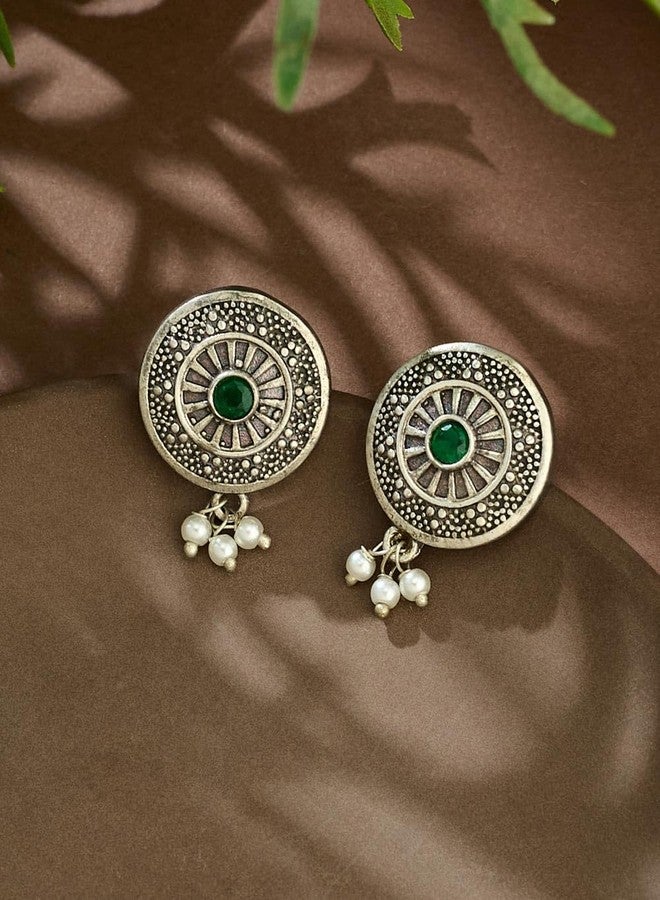 Fabindia Brass Stud Earrings - Image 2