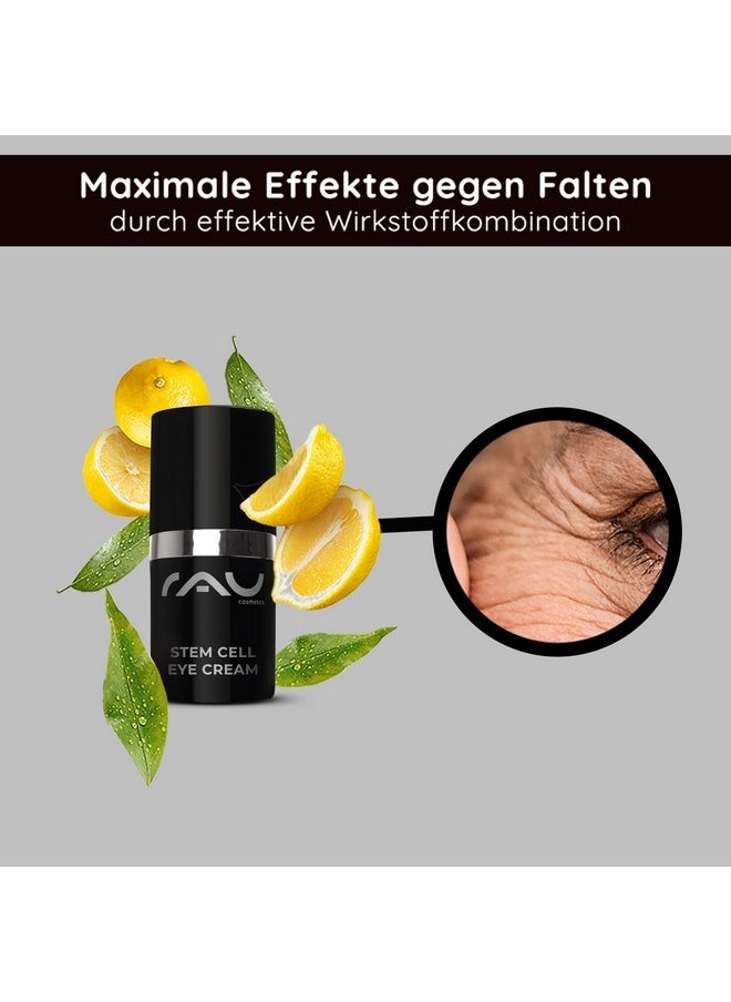 rau cosmetics RAU Cosmetics Stem Cell Eye Cream (0.5 FL oz) - Eye Cream against wrinkles and dark circles - for mature & dry skin - with hyaluronic acid, stem cells, squalane, albizia julibrissin and phospholipids  - Image 2