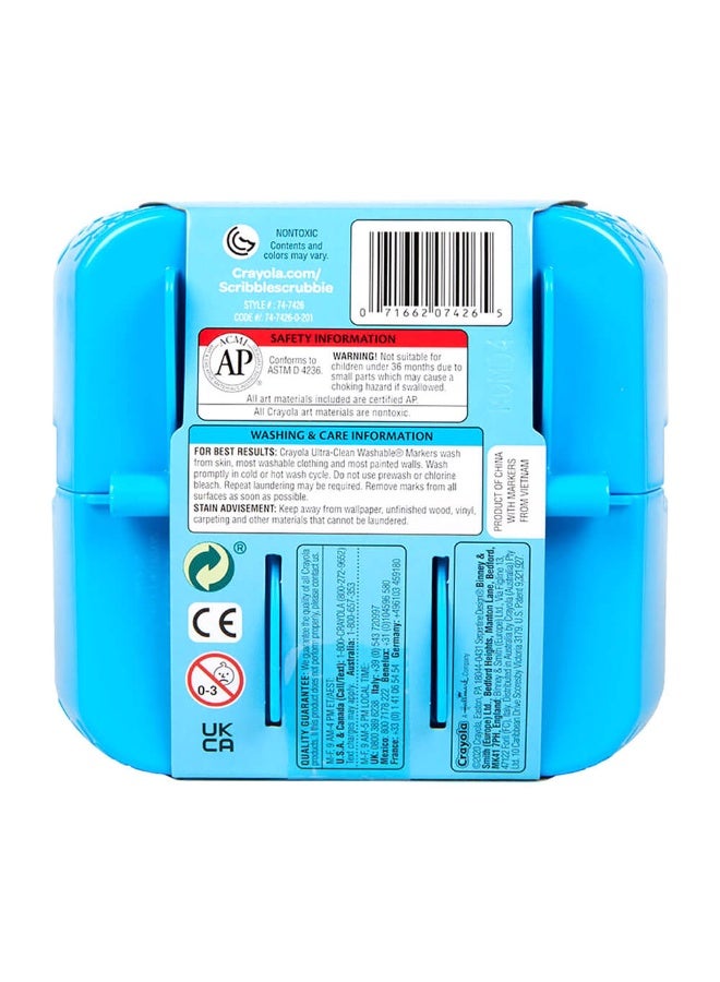 Crayola مجموعة ألعاب حيوانات المحيط سكرابل سكرابي مع رذاذ الصدف و 3 أقلام قابلة للغسل - Image 3