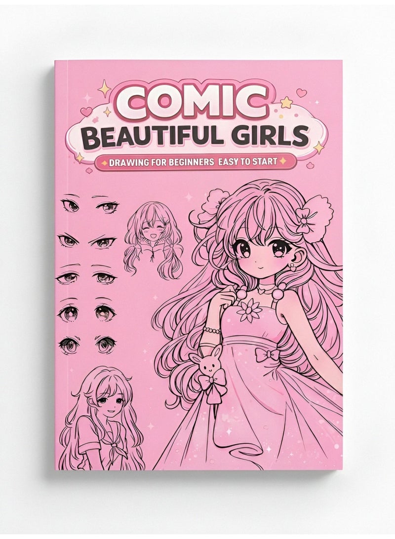 كتاب رسم وتلوين انمي مانغا للفتيات من اورا ستايل، دفتر تدريب على التتبع للمبتدئين وتخفيف التوتر، نمط كاواي - Image 1
