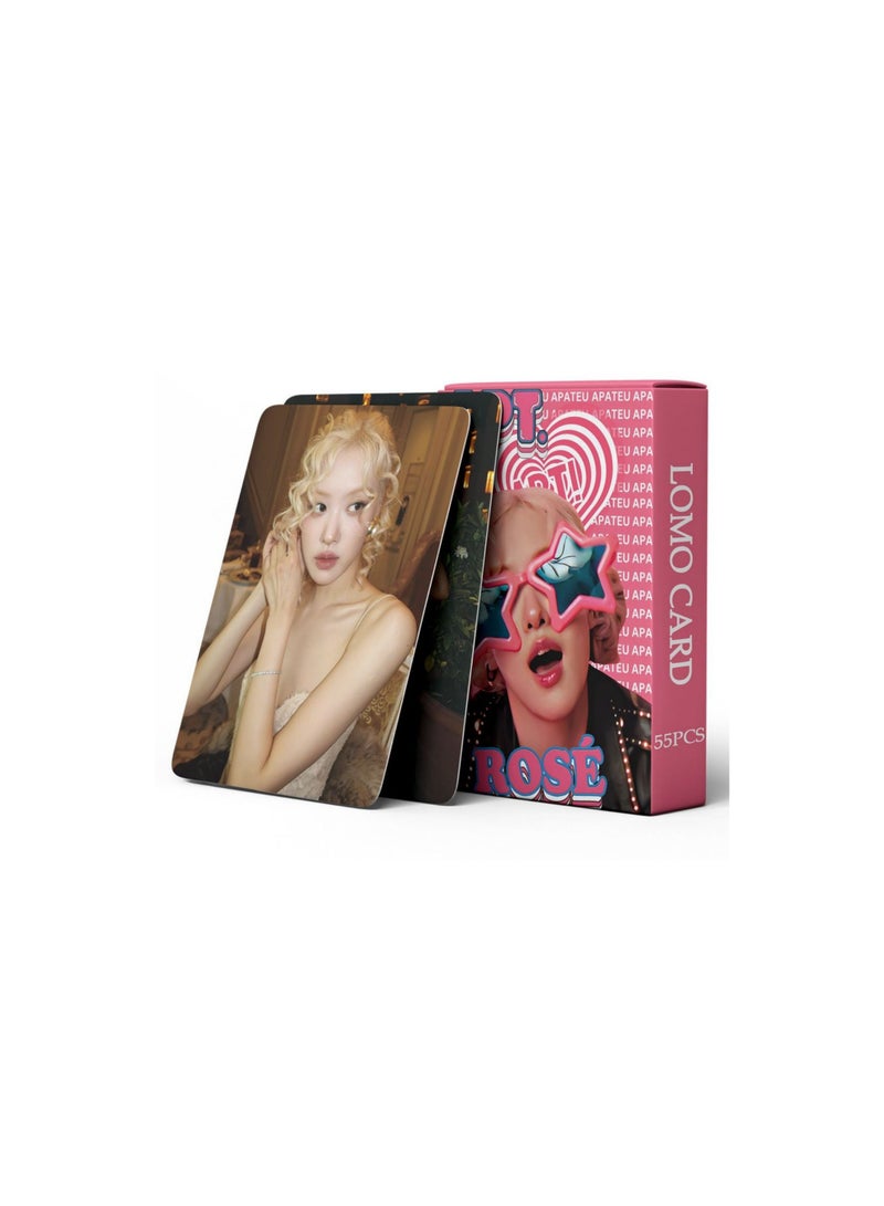 NIBEMINENT 55 Pcs Kpop ROSE APT Lomo Cards Card For Fans Collection Gifts - Image 2