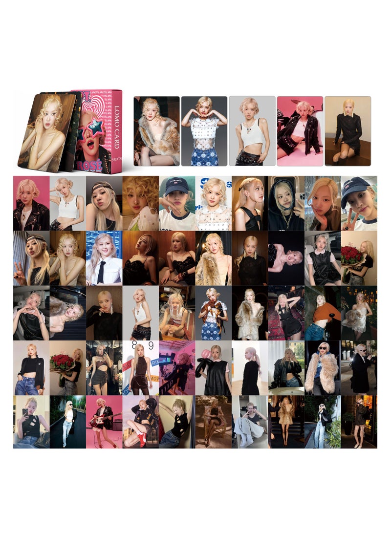 NIBEMINENT 55 Pcs Kpop ROSE APT Lomo Cards Card For Fans Collection Gifts - Image 1