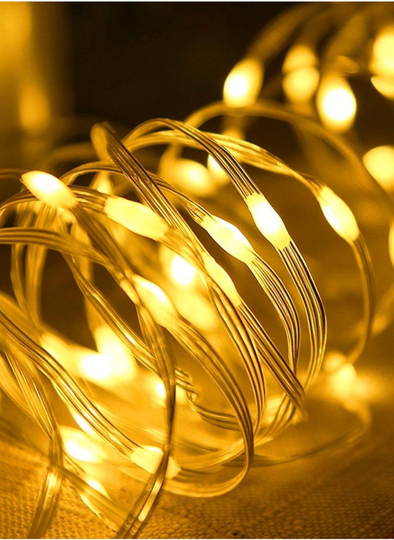 HuHa - String Light 5 Meter Decorative String Light Multifunctional String Light For Indoor Outdoor Weddings Party Decoration Yellow - Image 1
