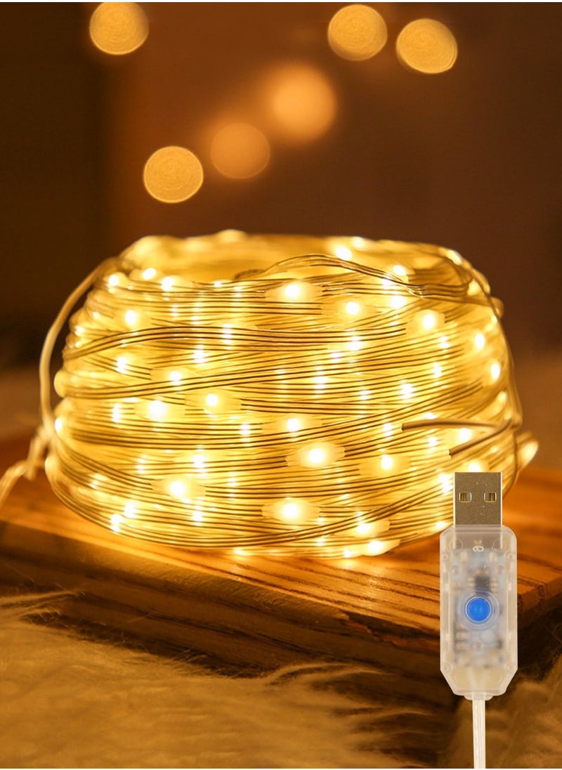 HuHa - String Light 5 Meter Decorative String Light Multifunctional String Light For Indoor Outdoor Weddings Party Decoration Yellow - Image 1