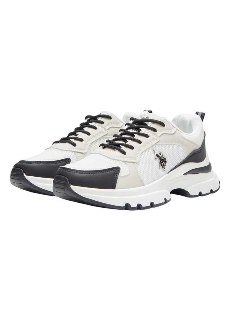 Women's White with Black Accent Sneakers - Bold Rugged Style with Durable Sole for Outdoor Wear - pzsku/Z8E9BAEB5CC417B713E70Z/45/_/1737636773/714a899c-25a2-44f7-a3ce-5652e8a14b18