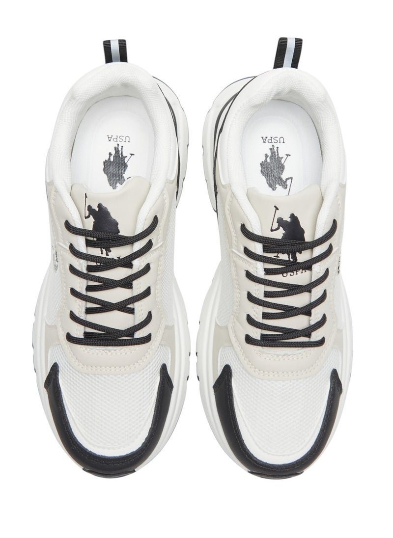 U.S. Polo Assn. - Women's White with Black Accent Sneakers - Bold Rugged Style with Durable Sole for Outdoor Wear - Image 1