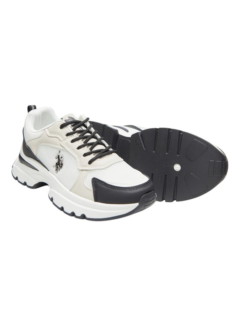 Women's White with Black Accent Sneakers - Bold Rugged Style with Durable Sole for Outdoor Wear - pzsku/Z8E9BAEB5CC417B713E70Z/45/_/1737636784/c1441f9f-6899-4b08-ab0c-420e27ad179c