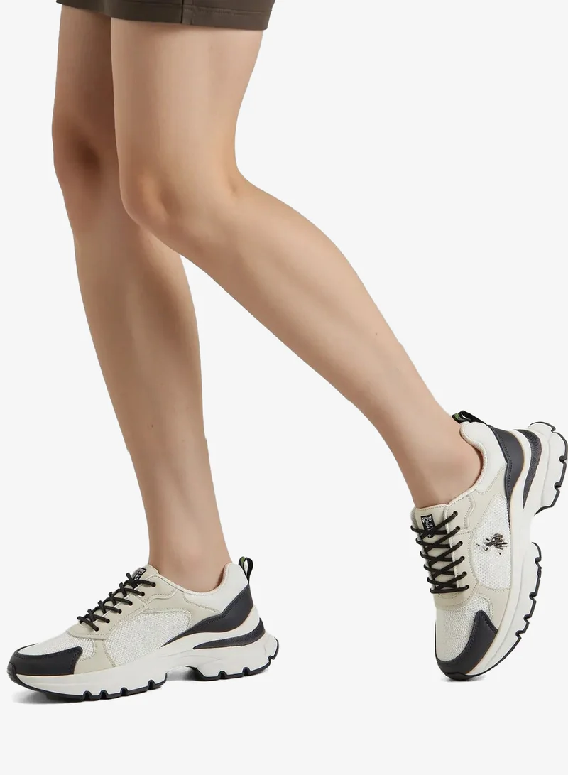 U.S. Polo Assn. White/Black Women's White with Black Accent Sneakers - Bold Rugged Style with Durable Sole for Outdoor Wear Shoes for Women | Best Price UAE