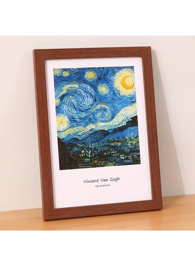 A4 Document Frames Set of 3 – MDF Wood Photo Frame for Certificates, Diplomas, Posters & Artwork – Wall Mount or Tabletop Display, Vertical & Horizontal Stand (3, Walnut) - Image 2