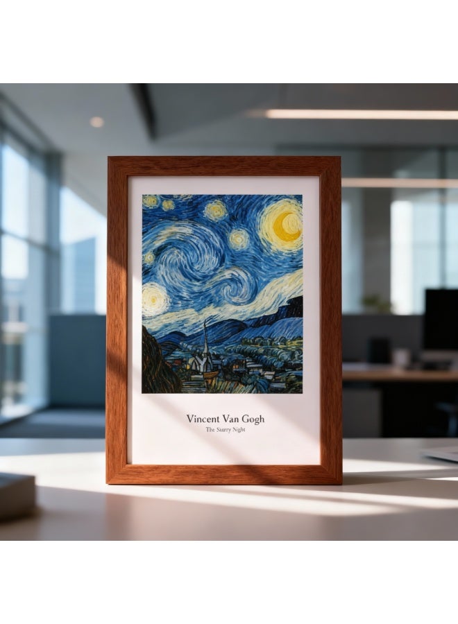 A4 Document Frames Set of 3 – MDF Wood Photo Frame for Certificates, Diplomas, Posters & Artwork – Wall Mount or Tabletop Display, Vertical & Horizontal Stand (3, Walnut) - Image 3