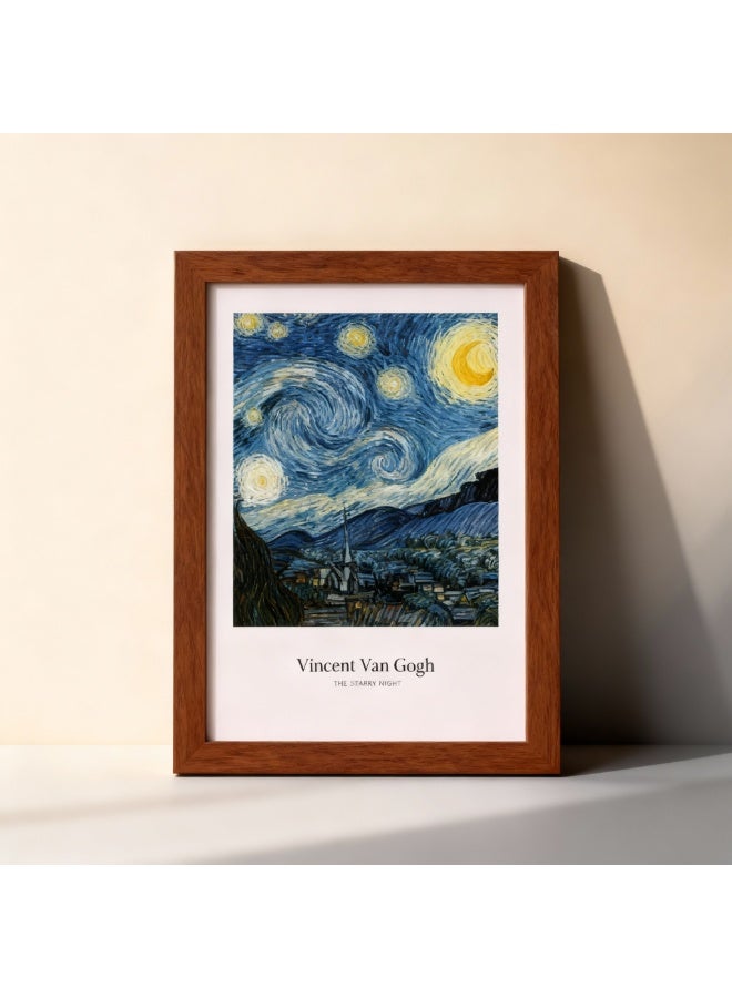 A4 Document Frames Set of 3 – MDF Wood Photo Frame for Certificates, Diplomas, Posters & Artwork – Wall Mount or Tabletop Display, Vertical & Horizontal Stand (3, Walnut) - Image 4