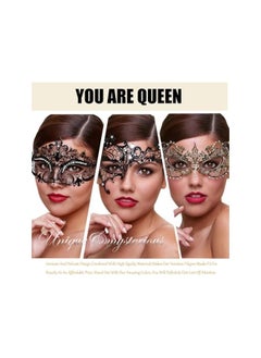 The Bros Masquerade Mask for Women, Metal Laser Cut Masquerade, for Women Venetian Party, Mardi Gras Mask, for Party Prom Ball  - Image 4