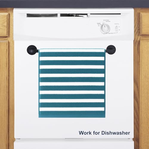 JAZBREY 14 Inch Magnetic Towel Holder for Refrigerator, Heavy Duty Magnetic Towel Bar for Kitchen Dishwasher, Oven, Fridge, Washing Machine, Strong Magnet, Rustproof Aluminum, Black, Pack of 1 - Image 3