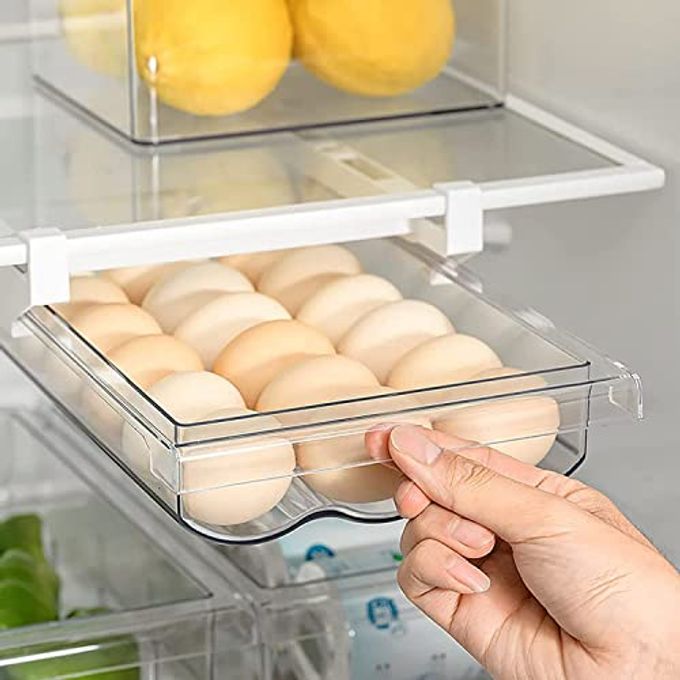 Farochy Fridge Egg Drawer Organizer Holder Trays for Refrigerator Egg Container (1 Pack) - Image 1