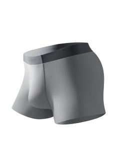 Men's Underwear Seamless Ice Silk Ultra Thin Breathable Quick Dry Antibacterial High Elastic Comfortable U Shaped Convex Boxer Brief for Male