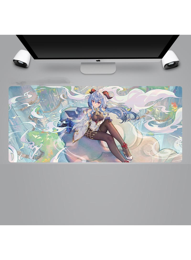Y&D Genshin Anime Gaming Mouse Pad Extended Large Mat Desk Pad Stitched Edges Mousepad Long Mouse Pad And Non-Slip Rubber Base Mice Pad 900X400X4mm - Image 1