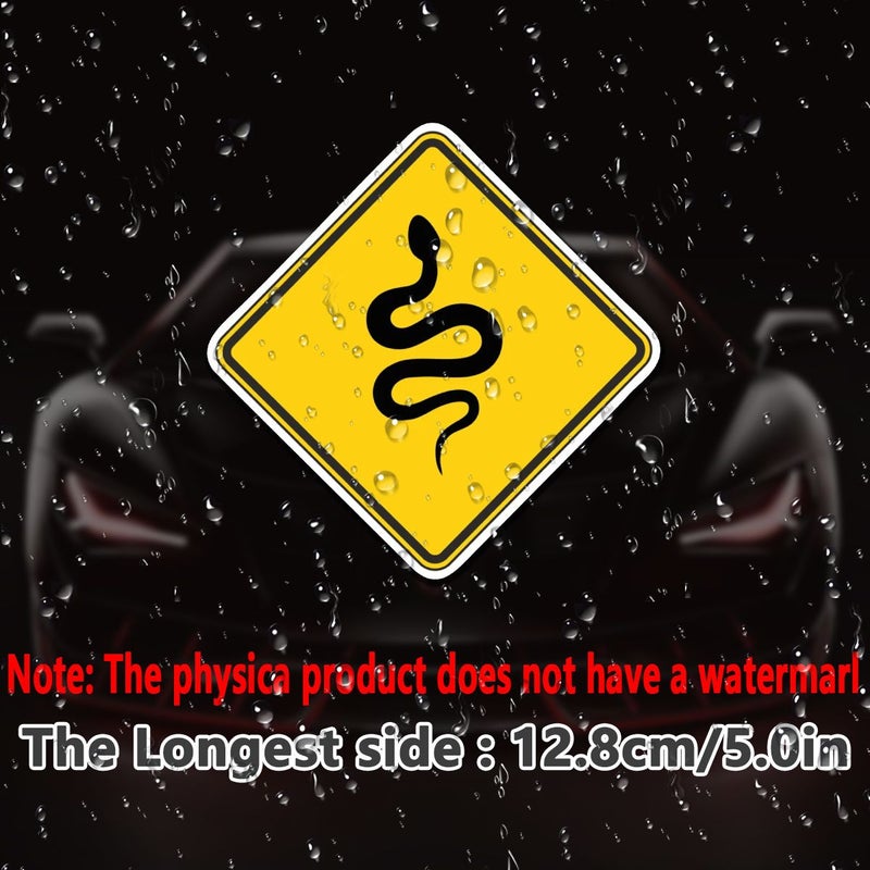 Self Adhesive Snake Caution Sticker 5.04 Inch Decal For Vehicles Laptops Books - Image 2