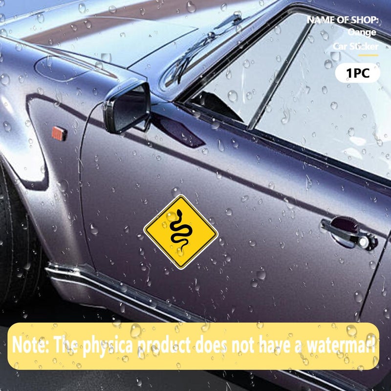 Self Adhesive Snake Caution Sticker 5.04 Inch Decal For Vehicles Laptops Books - Image 4