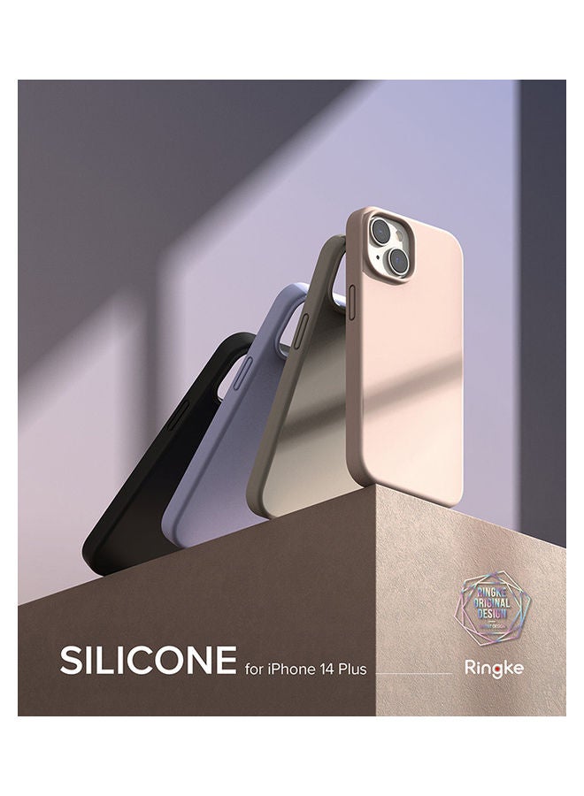 Ringke Silicone Lightweight Flexible Scratch Resistant Soft Microfiber Full Body Protective Cover For iPhone 14 Plus Black - Image 3