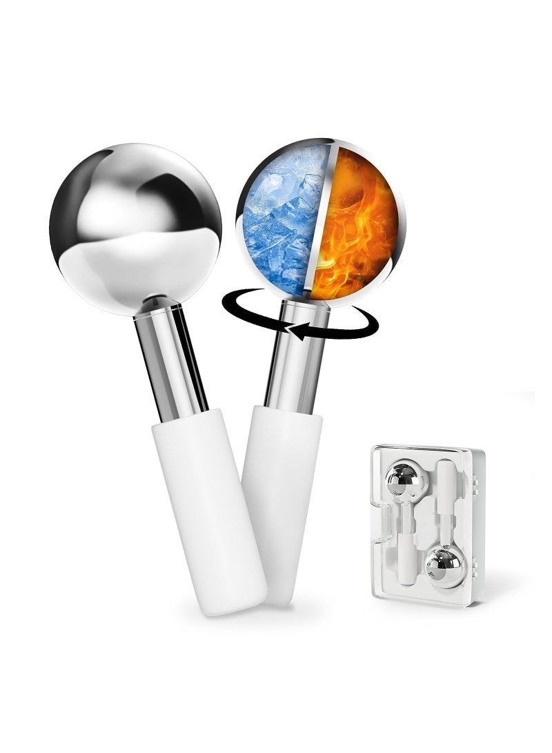 general 360 Rotating Ice Globes for Face, Unbreakable Stainless Steel Cryo Globes with Carry Case, Ideal Skincare Cryo Sticks, Ice Roller Ball for Face & Eyes Puffiness Relief - Image 1