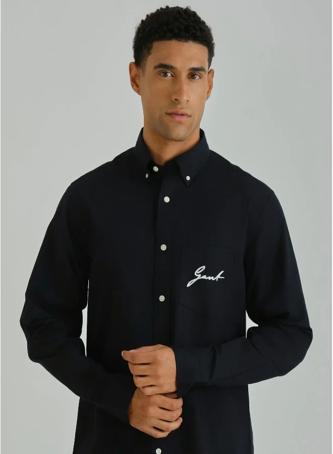 GANT Gant Ramadan Collection  Men's Black Graphic Shirt