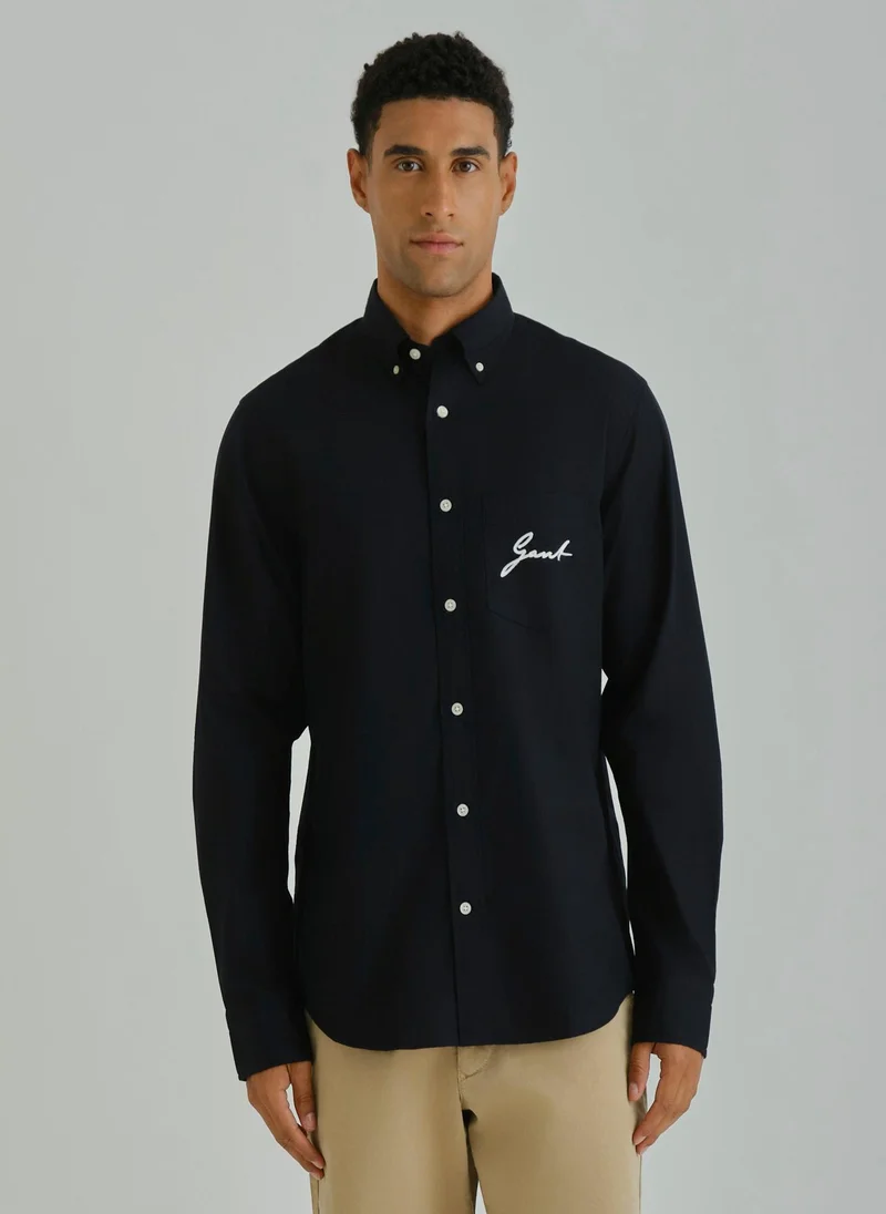 GANT Gant Ramadan Collection  Men's Black Graphic Shirt