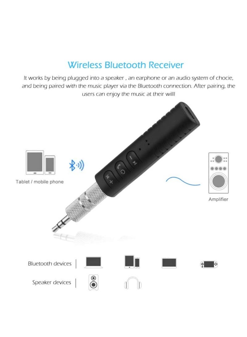 3.5mm jack Bluetooth Car Kit Hands free Music Audio Receiver Adapter Universal Auto AUX Kit - Image 5
