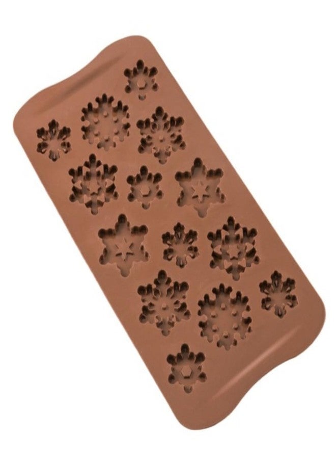 Skytail 14 Cavity Christmas Silicone Snowflake Chocolate Mold 3D Snowflake Shape for Chocolate Candy Xmas Cake Decoration Cupcake Topper Fondant Gummy Jelly Sugarcraft Gumpaste Clay Mold - Image 5