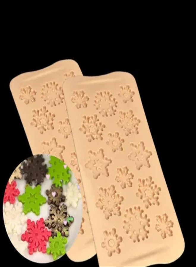 Skytail 14 Cavity Christmas Silicone Snowflake Chocolate Mold 3D Snowflake Shape for Chocolate Candy Xmas Cake Decoration Cupcake Topper Fondant Gummy Jelly Sugarcraft Gumpaste Clay Mold - Image 4