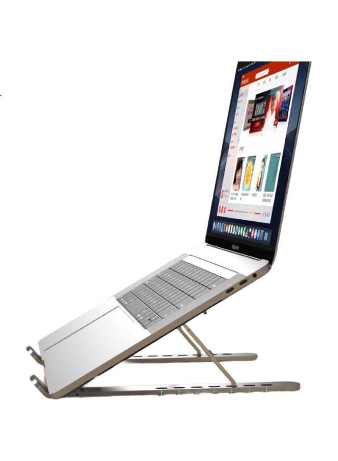 Nvv Laptop Stand, Computer Stand Cooling Pad, Foldable Portable Vertical Riser, Suitable For Apple Macbook, Huawei, Lenovo 16-Inch Aluminum Alloy Stand Np-7X - Image 2