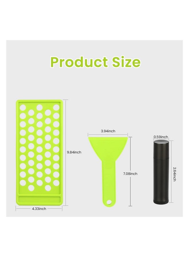 RONRONS RONRONS Professional Lipsticks Filling Tray Kits, Including 1 Pieces Lip Balms Filling Tray 1 Pieces Spatula and 50 Pieces Empty Lip Balm Tubes with Caps DIY Lipstick Gifts for Women Grils Business - Image 4