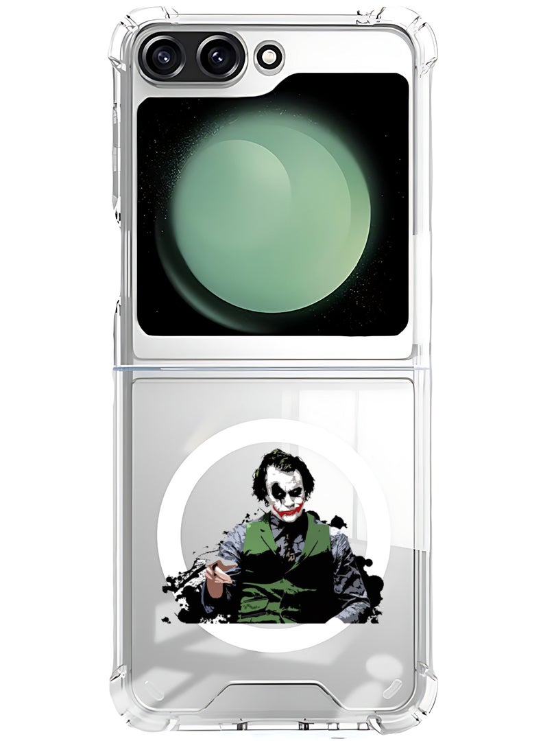 Theodor Magnetic Case for Samsung Galaxy Z Flip 5 Compatible with MagSafe Wireless Charging, Shockproof Phone Bumper Cover Joker Pointing - Image 1